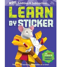 Workman Publishing Company Learn by Sticker: More Addition & Subtraction: Use Math to Create 10 Fantasy Animals!