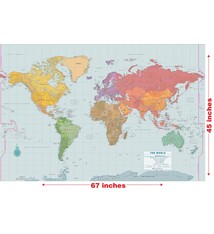 World Laminated Wall Map