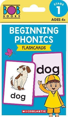 Scholastic Inc. Bob Books - Beginning Phonics Flashcards | Phonics, Ages 4 and up, Kindergarten (Stage 1: Starting to Read)