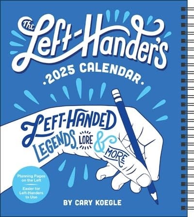 Andrews McMeel Publishing The Left-Hander's 12-Month 2025 Weekly Planner Calendar: Left-Handed Legends, Lore & More