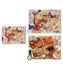 RP Studio Sakura (Cherry Blossom) Picnic: An Anime Food 2-in-1 Double-Sided 500-Piece Puzzle