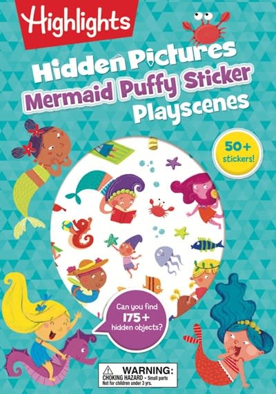 Highlights Press Mermaid Hidden Pictures Puffy Sticker Playscenes