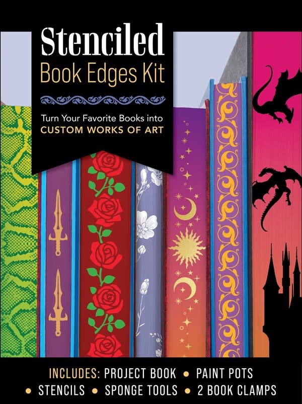 Chartwell Books Stenciled Book Edges Kit: Turn Your Favorite Books into Custom Works of Art