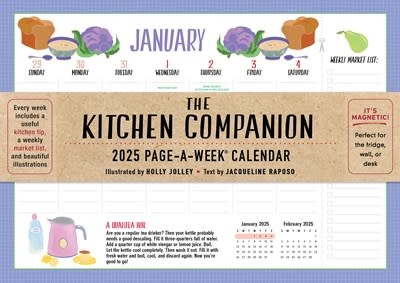 Workman Publishing Company The Kitchen Companion Page-A-Week Calendar 2025: It's Magnetic! Perfect for the Fridge, Wall, or Desk