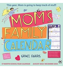 Workman Publishing Company Mom's Family Wall Calendar 2024-2025: 17-Month Calendar August 2024-December 2025 - with stickers!