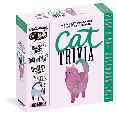 Workman Publishing Company Cat Trivia Page-A-Day® Calendar 2025: Cat Quotes, Paw-some Books, True or False, Owner's Tips, Famous Cats, Know Your Breeds, and More!