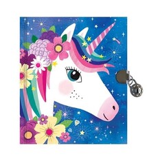 Mudpuppy Unicorn Locked Diary