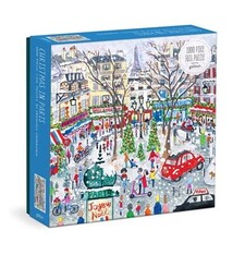 Galison Michael Storrings Christmas in Paris 1000 Piece Foil Puzzle
