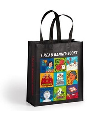 Mudpuppy I Read Banned Books Reusable Shopping Bag
