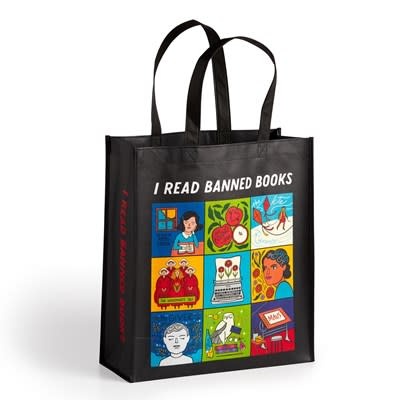 Mudpuppy I Read Banned Books Reusable Shopping Bag