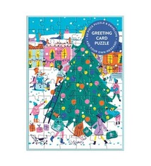 Galison Merry & Bright Greeting Card Puzzle