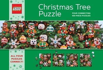 Chronicle Books LEGO Christmas Tree Puzzle: Four Connecting 100-Piece Puzzles