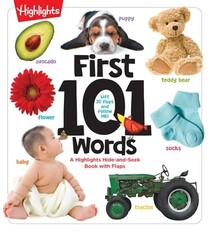 Highlights Press First 101 Words: Hidden Pictures Lift-the-Flap Board Book, Learn Animals, Food, Shapes, Colors and Numbers, Interactive First Words Book for Babies and Toddlers