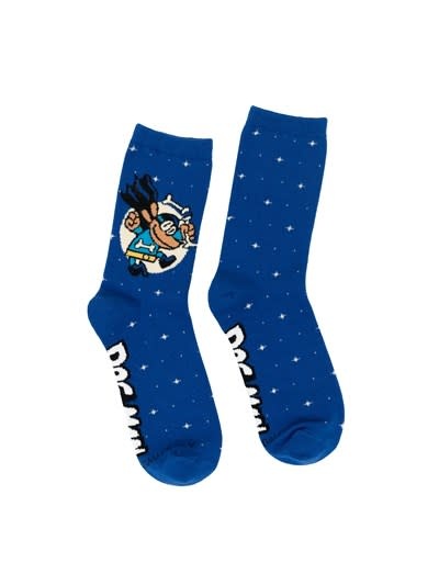 Out of Print Dog Man Socks (Youth 7-10)