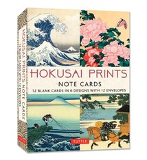 Tuttle Publishing Hokusai Prints Note Cards - 12 Cards: 12 Blank Cards in 6 Lovely Prints (2 each) with 12 Patterned Envelopes in a Keepsake Box