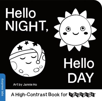 duopress Hello Night, Hello Day: A High-Contrast Book for TummyTime