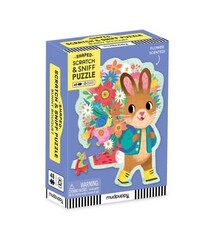 Mudpuppy Bunny Bouquet 48 Piece Scratch & Sniff Shaped Mini Puzzle