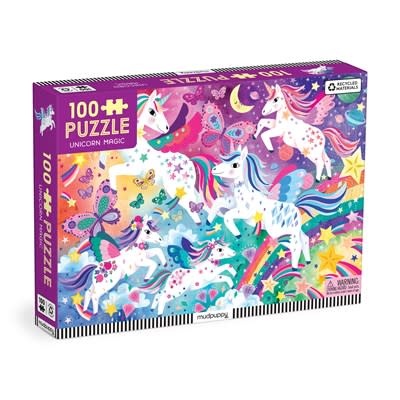 Mudpuppy Unicorn Magic 100 Piece Puzzle