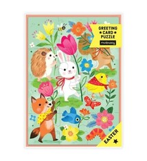 Mudpuppy Hoppy Easter! Greeting Card Puzzle