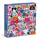 Mudpuppy Blooming Cats 500 Piece Family Puzzle