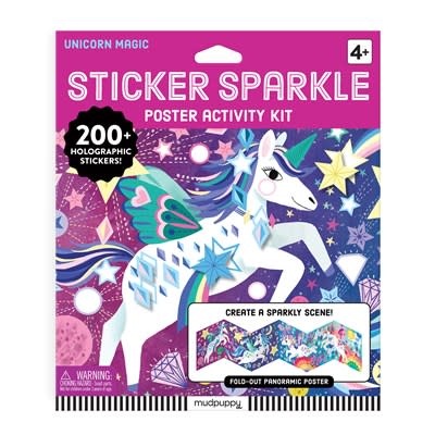 Mudpuppy Unicorn Magic Sticker Sparkle Poster Activity Kit