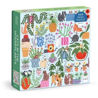 Galison Cats in the Houseplants 500 Piece Puzzle