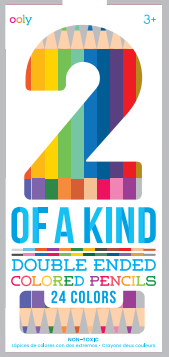 2-of-a-Kind Double-Ended Colored Pencils (Set of 12)