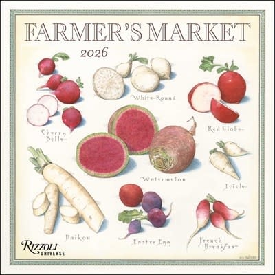 Farmer's Market 2026 Wall Calendar