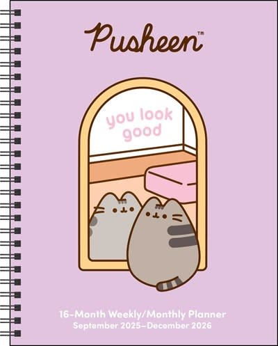 Andrews McMeel Publishing Pusheen 16-Month 2025-2026 Weekly/Monthly Planner Calendar: You Look Great
