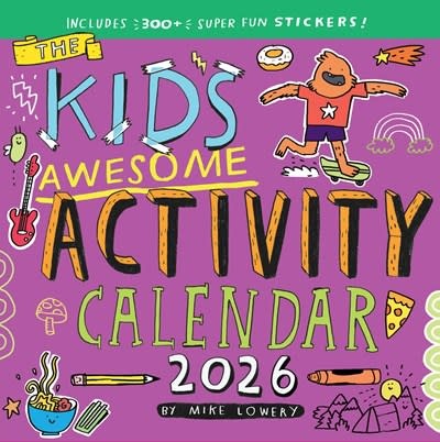 Workman Publishing Company Kid's Awesome Activity Wall Calendar 2026: Includes 300+ Super Fun Stickers!