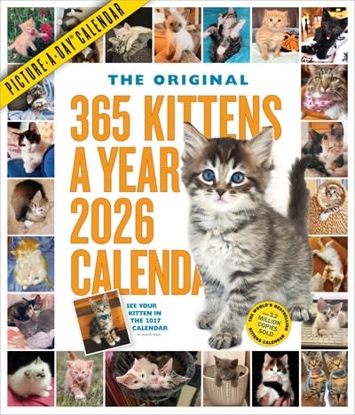 Workman Publishing Company 365 Kittens-A-Year Picture-A-Day® Wall Calendar 2026