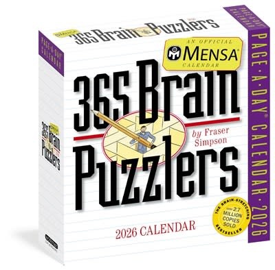 Workman Publishing Company Mensa 365 Brain Puzzlers Page-A-Day® Calendar 2026: Word Puzzles, Logic Challenges, Number Problems, and More