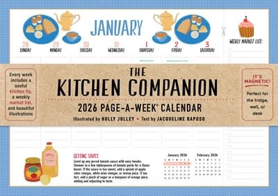 Workman Publishing Company Kitchen Companion Page-A-Week Calendar 2026: It's Magnetic! Perfect for the Fridge, Wall, or Desk