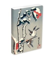 Tuttle Publishing Journal Sparrows and Camellia in Snow by Hiroshige, Lined PB: Blank Lined 144 Page A5 Notebook