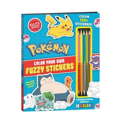 Klutz Pokemon Color Your Own Fuzzy Stickers