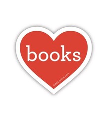 Heart Books Sticker