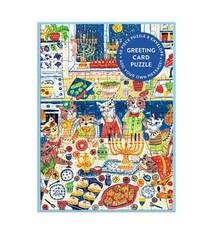 Galison Happy Hanukcats Greeting Card Puzzle