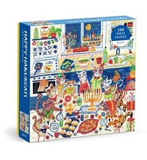 Galison Happy Hanukcats 500 Piece Puzzle