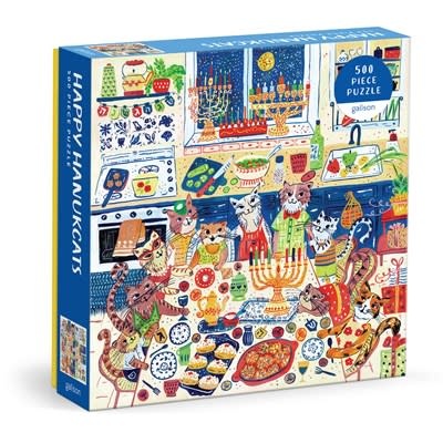 Galison Happy Hanukcats 500 Piece Puzzle