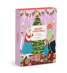 Galison Meowy Christmas 12 Days of Puzzles 500 Piece Countdown