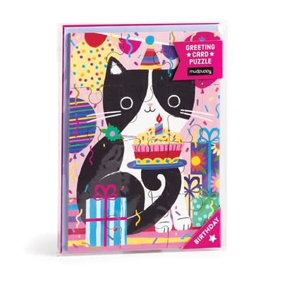 Mudpuppy Purr-fect Cat Birthday Greeting Card Puzzle