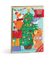 Mudpuppy Christmas Critters Greeting Card Puzzle