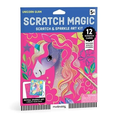 Mudpuppy Unicorn Glam Scratch & Sparkle Art Activity Kit
