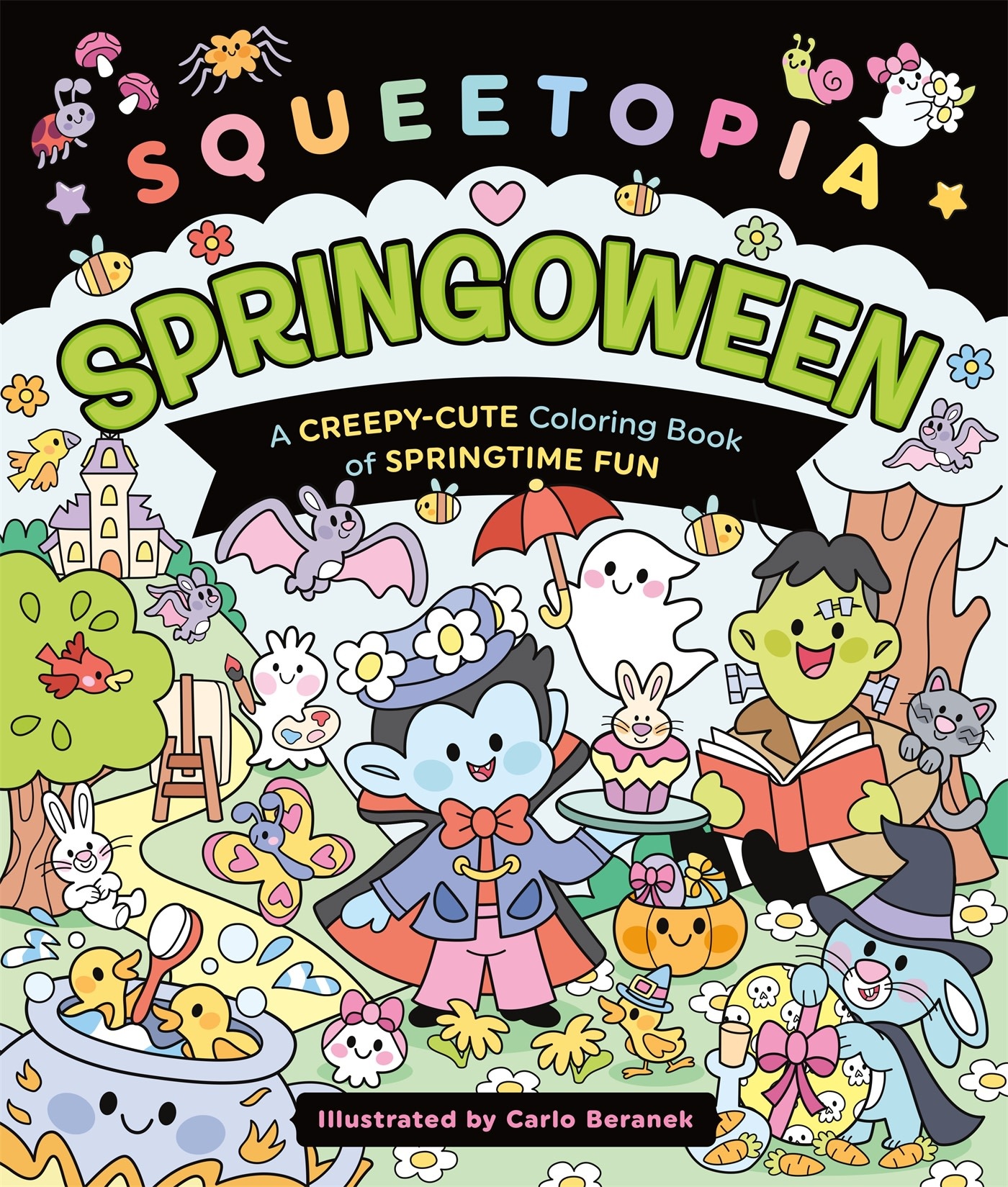 Castle Point Books Squeetopia: Springoween: A Creepy-Cute Coloring Book of Springtime Fun