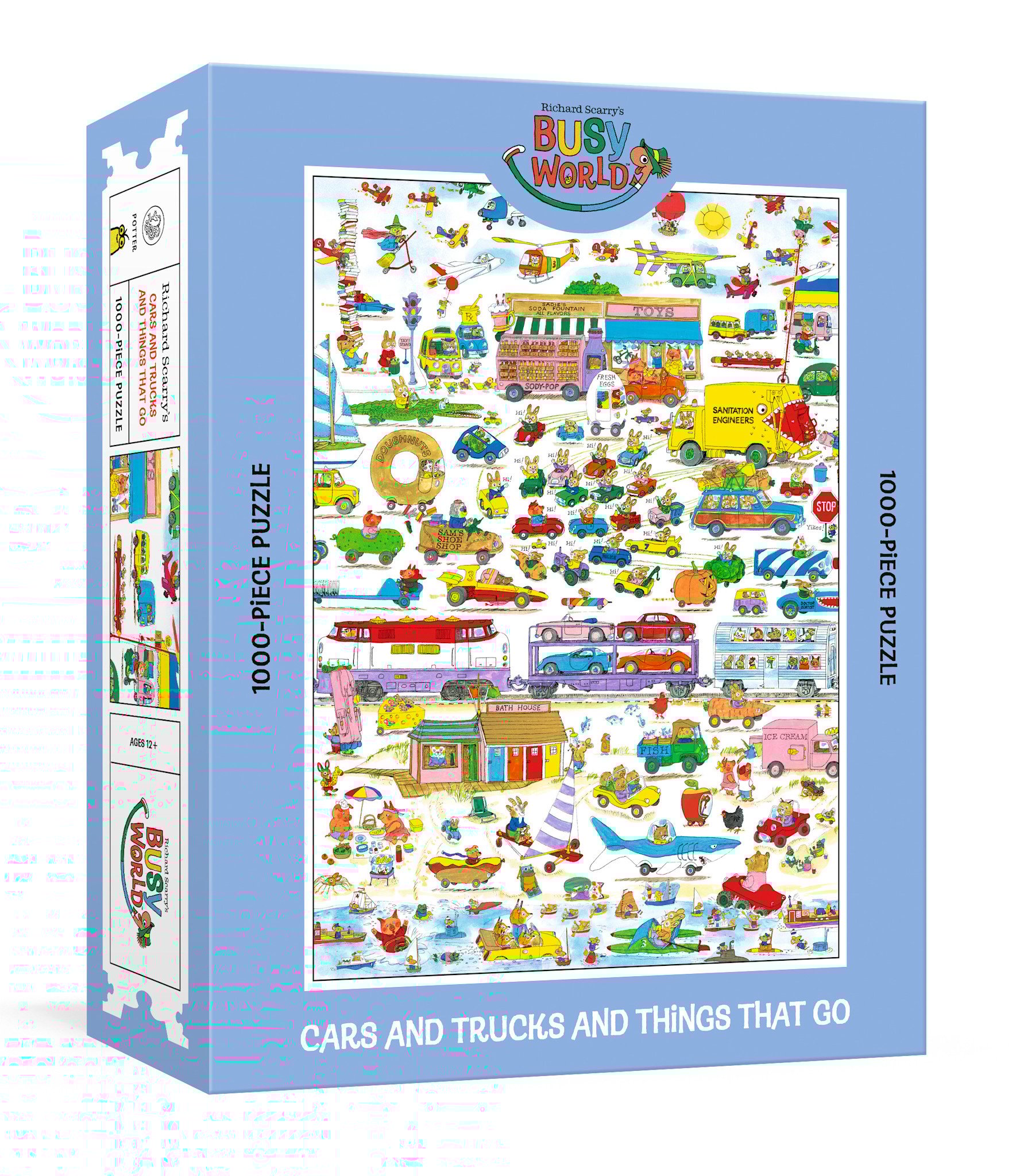 Clarkson Potter Richard Scarry's Cars and Trucks and Things That Go: 1000-Piece Puzzle: A Nostalgic Jigsaw Puzzle Inspired by the Timeless Classic:  Jigsaw Puzzles for Adults