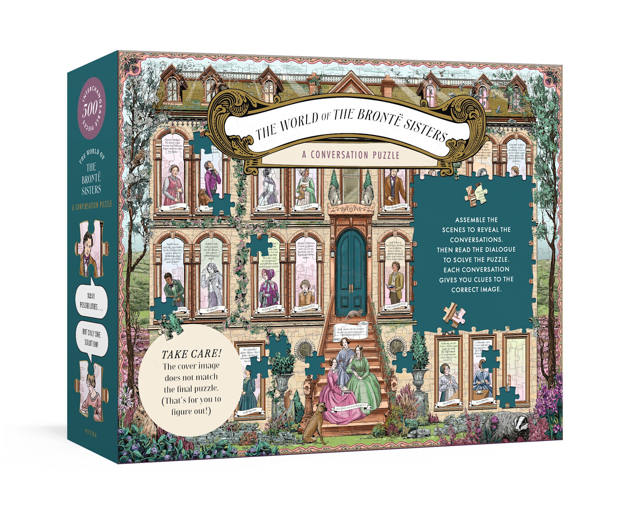 Clarkson Potter The World of the Bronte Sisters: A Conversation Puzzle: 500-Piece Puzzle: A Jigsaw Puzzle for Adults