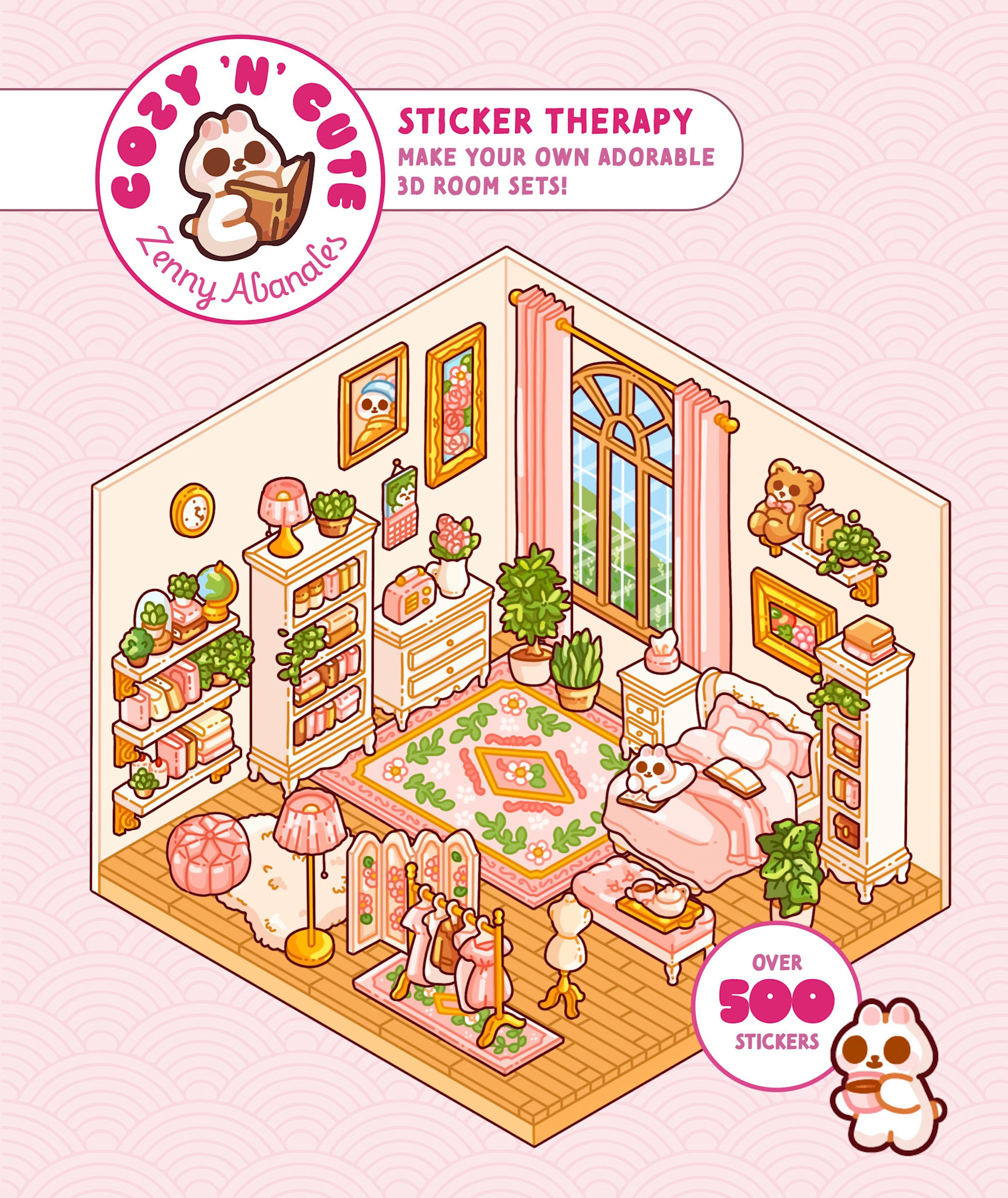 Cute 'n' Cozy Sticker Therapy: Make Your Own Adorable 3D Room Sets: Over 500 Stickers!