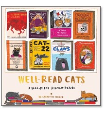 Well-Read Cats (square box format): A 1000-piece Jigsaw Puzzle by Charlotte Farmer