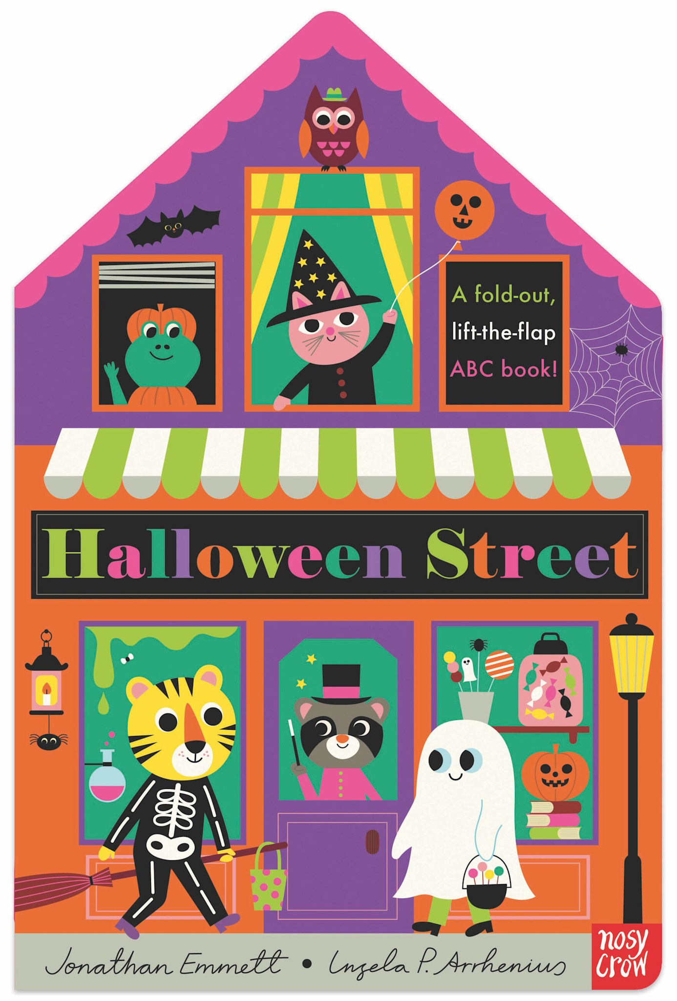 Nosy Crow Halloween Street: A Fold-Out, Lift-the-Flap ABC Book!