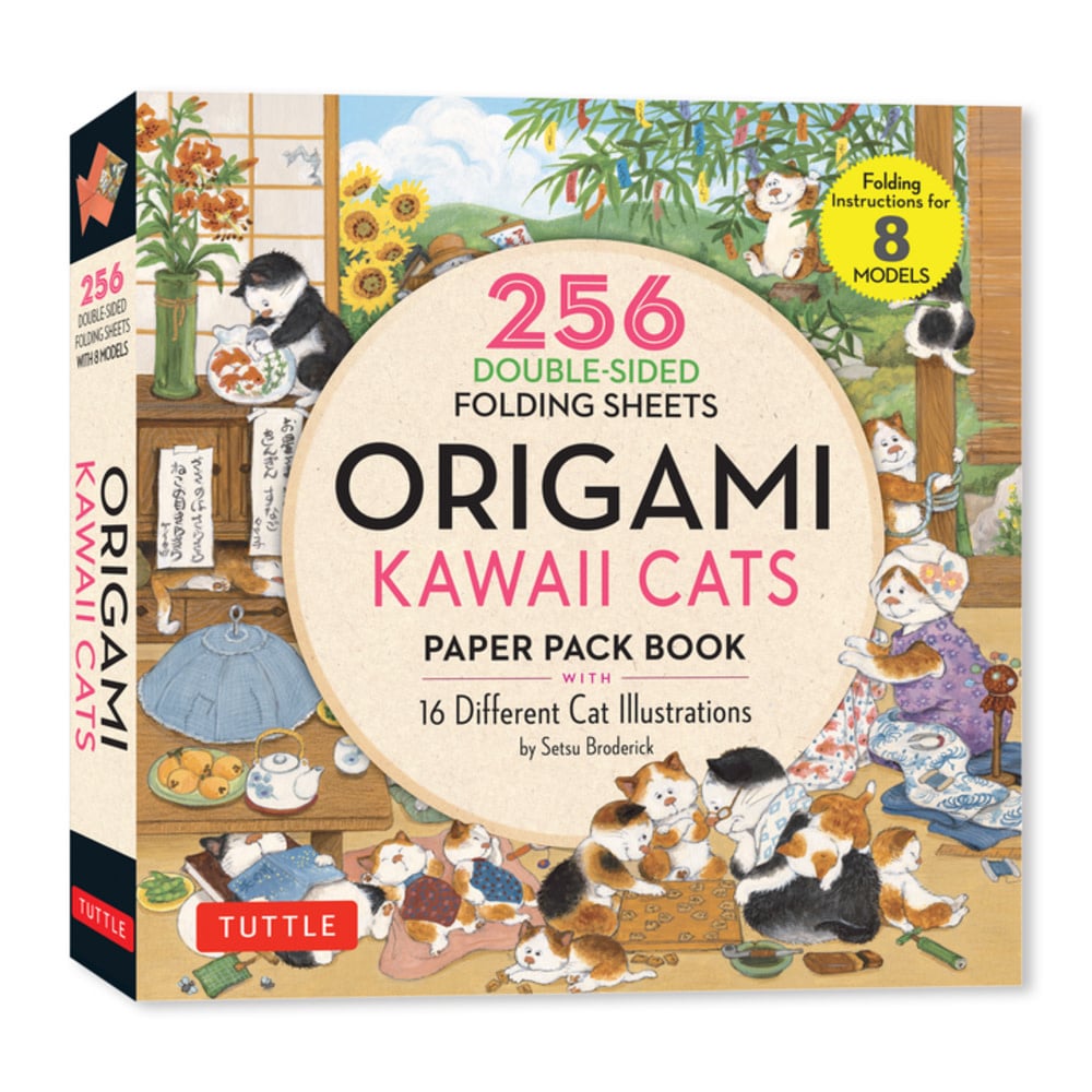 Tuttle Publishing Origami Kawaii Cats Paper Pack Book: 256 Double-Sided Folding Sheets (Includes Instructions for 8 Models)